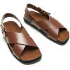 imageC Paravano Womens Flat Sandals  Slippers with Arch Support  Adjustable Buckle SlipOn Fashion Slides for Casual Walking BeachBrown