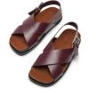 imageC Paravano Womens Flat Sandals  Slippers with Arch Support  Adjustable Buckle SlipOn Fashion Slides for Casual Walking BeachBurgundy