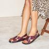 imageC Paravano Womens Flat Sandals  Slippers with Arch Support  Adjustable Buckle SlipOn Fashion Slides for Casual Walking BeachBurgundy