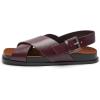 imageC Paravano Womens Flat Sandals  Slippers with Arch Support  Adjustable Buckle SlipOn Fashion Slides for Casual Walking BeachBurgundy