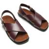 imageC Paravano Womens Flat Sandals  Slippers with Arch Support  Adjustable Buckle SlipOn Fashion Slides for Casual Walking BeachBurgundy