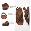 imageC Paravano Womens Flat Sandals  Slippers with Arch Support  Adjustable Buckle SlipOn Fashion Slides for Casual Walking BeachLeopard