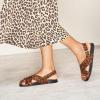 imageC Paravano Womens Flat Sandals  Slippers with Arch Support  Adjustable Buckle SlipOn Fashion Slides for Casual Walking BeachLeopard