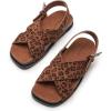 imageC Paravano Womens Flat Sandals  Slippers with Arch Support  Adjustable Buckle SlipOn Fashion Slides for Casual Walking BeachLeopard
