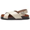 imageC Paravano Womens Flat Sandals  Slippers with Arch Support  Adjustable Buckle SlipOn Fashion Slides for Casual Walking BeachWhite