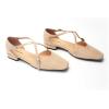 imageCParavano Womens Flats Square Toe CrossStrap Sandals Stylish Comfortable SlipOn Shoes for Casual Wear Work Travel ampamp Social EventsBeige
