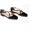 imageCParavano Womens Flats Square Toe CrossStrap Sandals Stylish Comfortable SlipOn Shoes for Casual Wear Work Travel ampamp Social EventsBlack