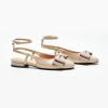 imageCParavano Womens Slingback Round Toe Slingback Flats Detachable Ankle Strap Flats Sandals Slip on Casual Flats Shoes Mary Jane ShoesBeige