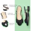 imageCParavano Womens Slingback Round Toe Slingback Flats Detachable Ankle Strap Flats Sandals Slip on Casual Flats Shoes Mary Jane ShoesBlack