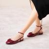 imageCParavano Womens Slingback Round Toe Slingback Flats Detachable Ankle Strap Flats Sandals Slip on Casual Flats Shoes Mary Jane ShoesRed