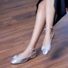 imageCParavano Womens Slingback Round Toe Slingback Flats Detachable Ankle Strap Flats Sandals Slip on Casual Flats Shoes Mary Jane ShoesSilver
