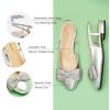 imageCParavano Womens Slingback Round Toe Slingback Flats Detachable Ankle Strap Flats Sandals Slip on Casual Flats Shoes Mary Jane ShoesSilver