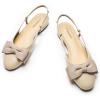 imageCParavano Womens Slingback Round Toe Slingback Flats Detachable Ankle Strap Flats Sandals Slip on Casual Flats Shoes Mary Jane ShoesBeige