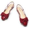 imageCParavano Womens Slingback Round Toe Slingback Flats Detachable Ankle Strap Flats Sandals Slip on Casual Flats Shoes Mary Jane ShoesRed
