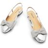 imageCParavano Womens Slingback Round Toe Slingback Flats Detachable Ankle Strap Flats Sandals Slip on Casual Flats Shoes Mary Jane ShoesSilver