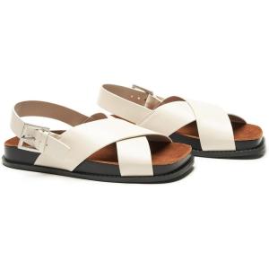 imageC Paravano Womens Flat Sandals  Slippers with Arch Support  Adjustable Buckle SlipOn Fashion Slides for Casual Walking BeachWhite