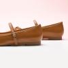 imageC Paravano Womens Mary Jane Ballet Flats  Square Toe Bowknot Flats with Adjustable Strap Comfortable Flats for Women Office Work Casual Walking and Dressy OccasionsBrown