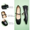 imageC Paravano Womens Mary Jane Ballet Flats  Square Toe Bowknot Flats with Adjustable Strap Comfortable Flats for Women Office Work Casual Walking and Dressy OccasionsBlack