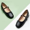 imageC Paravano Womens Mary Jane Ballet Flats  Square Toe Bowknot Flats with Adjustable Strap Comfortable Flats for Women Office Work Casual Walking and Dressy OccasionsBlack