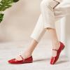 imageC Paravano Womens Mary Jane Ballet Flats  Square Toe Bowknot Flats with Adjustable Strap Comfortable Flats for Women Office Work Casual Walking and Dressy OccasionsRed