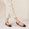 imageC Paravano Womens Mary Jane Flats Round Toe Leather Ballet Flats with Adjustable Strap Low Block Heel Dressy and Casual Shoes for Office or Daily WearX6abrown