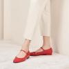 imageC Paravano Womens Mary Jane Flats Round Toe Leather Ballet Flats with Adjustable Strap Low Block Heel Dressy and Casual Shoes for Office or Daily WearX6cred