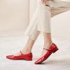 imageC Paravano Womens Mary Jane Flats Round Toe Leather Ballet Flats with Adjustable Strap Low Block Heel Dressy and Casual Shoes for Office or Daily WearX6ablack