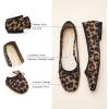 imageCParavano Womens Ballet Flats Comfortable Slip On Round Toe Flat Shoes Casual Walking Shoes for Women SlipOn Bow Dressy Flats for Work Office ampamp Wedding PartyLeopard