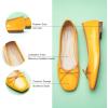 imageCParavano Womens Ballet Flats Comfortable Slip On Round Toe Flat Shoes Casual Walking Shoes for Women SlipOn Bow Dressy Flats for Work Office ampamp Wedding PartyYellow