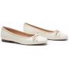 imageCParavano Womens Ballet Flats Comfortable Slip On Round Toe Flat Shoes Casual Walking Shoes for Women SlipOn Bow Dressy Flats for Work Office ampamp Wedding PartyWhite