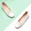 imageCParavano Womens Ballet Flats Comfortable Slip On Round Toe Flat Shoes Casual Walking Shoes for Women SlipOn Bow Dressy Flats for Work Office ampamp Wedding PartyWhited
