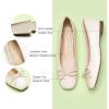 imageCParavano Womens Ballet Flats Comfortable Slip On Round Toe Flat Shoes Casual Walking Shoes for Women SlipOn Bow Dressy Flats for Work Office ampamp Wedding PartyWhite