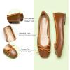 imageCParavano Womens Ballet Flats Comfortable Slip On Round Toe Flat Shoes Casual Walking Shoes for Women SlipOn Bow Dressy Flats for Work Office ampamp Wedding PartyBrown