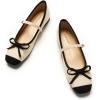 imageC Paravano Womens Mary Jane Ballet Flats  Square Toe Bowknot Flats with Adjustable Strap Comfortable Flats for Women Office Work Casual Walking and Dressy OccasionsWhiteb