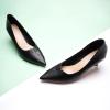 imageCParavano Pointy Kitten Heels Wedding Shoes Dressy Low Heel Work Casual Heels Flight Attendant Heels Mules Heels Women Pump for Office WearBlack