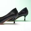 imageCParavano Pointy Kitten Heels Wedding Shoes Dressy Low Heel Work Casual Heels Flight Attendant Heels Mules Heels Women Pump for Office WearBlack