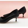 imageCParavano Pointy Kitten Heels Wedding Shoes Dressy Low Heel Work Casual Heels Flight Attendant Heels Mules Heels Women Pump for Office WearBlack D3