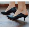 imageCParavano Pointy Kitten Heels Wedding Shoes Dressy Low Heel Work Casual Heels Flight Attendant Heels Mules Heels Women Pump for Office WearBlack D3