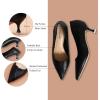 imageCParavano Pointy Kitten Heels Wedding Shoes Dressy Low Heel Work Casual Heels Flight Attendant Heels Mules Heels Women Pump for Office WearBlack D3