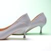 imageCParavano Pointy Kitten Heels Wedding Shoes Dressy Low Heel Work Casual Heels Flight Attendant Heels Mules Heels Women Pump for Office WearBlue D3