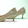 imageCParavano Pointy Kitten Heels Wedding Shoes Dressy Low Heel Work Casual Heels Flight Attendant Heels Mules Heels Women Pump for Office WearLight Green D3