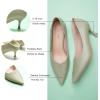 imageCParavano Pointy Kitten Heels Wedding Shoes Dressy Low Heel Work Casual Heels Flight Attendant Heels Mules Heels Women Pump for Office WearLight Green D3