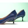 imageCParavano Pointy Kitten Heels Wedding Shoes Dressy Low Heel Work Casual Heels Flight Attendant Heels Mules Heels Women Pump for Office WearNavy D3