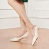 imageCParavano Pointy Kitten Heels Wedding Shoes Dressy Low Heel Work Casual Heels Flight Attendant Heels Mules Heels Women Pump for Office WearRed