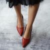 imageCParavano Pointy Kitten Heels Wedding Shoes Dressy Low Heel Work Casual Heels Flight Attendant Heels Mules Heels Women Pump for Office WearRed D3
