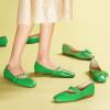 imageCParavano Mary Jane Shoes for Women  Retro Womens Flats  Comfort Square Toe Dressy Flats  Casual Walking Shoes for Wedding Work OfficeGreend
