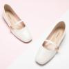 imageCParavano Mary Jane Shoes for Women  Retro Womens Flats  Comfort Square Toe Dressy Flats  Casual Walking Shoes for Wedding Work OfficeWhited