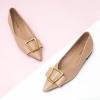 imageCParavano Womens Flats I Pointed Toe Flats for Women I Women Flat Shoes I Crystal Buckle Flats I Ballet Flats Shoes for Women I Slip on Dressy FlatsBeige A12