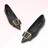 imageCParavano Womens Flats I Pointed Toe Flats for Women I Women Flat Shoes I Crystal Buckle Flats I Ballet Flats Shoes for Women I Slip on Dressy FlatsBlack A12