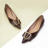 imageCParavano Womens Flats I Pointed Toe Flats for Women I Women Flat Shoes I Crystal Buckle Flats I Ballet Flats Shoes for Women I Slip on Dressy FlatsClaret A12